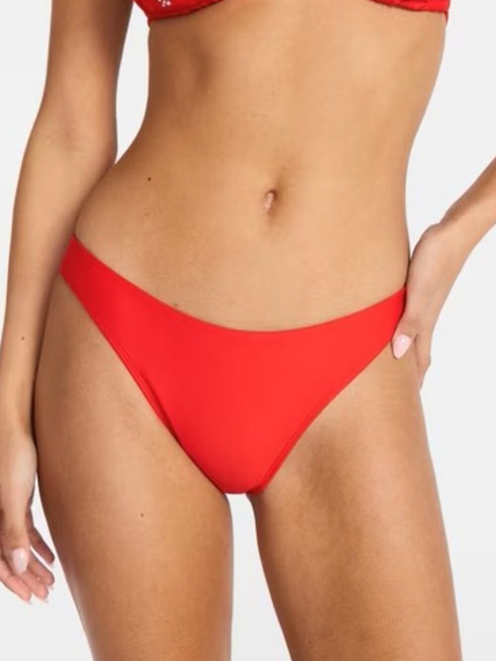 No Boundaries Sporty Red Low-Rise Bikini Bottoms -New